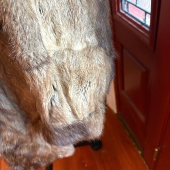 Vintage Beige Fur Coat - Picture 3 of 9